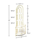4-Tier Corner Storage Shelf Gold And White