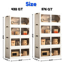 Collapsible Stackable Storage Bins With Wheels