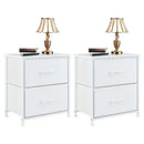 Fabric Drawer Nightstand Storage Set Of 2