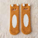 Women's Embroidered Coral Fleece Socks