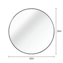 16-Inch Round Metal Frame Bathroom Mirror