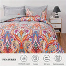 3-Piece Boho Floral King Comforter Set