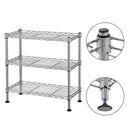 3-Tier Steel Pantry Cabinet Organizer Shelf