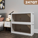 Clear Stackable Closet Storage Cabinets 4-Pack