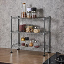 3-Tier Steel Pantry Cabinet Organizer Shelf