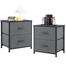 Fabric Drawer Nightstand Storage Set Of 2