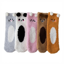 Women's Embroidered Coral Fleece Socks