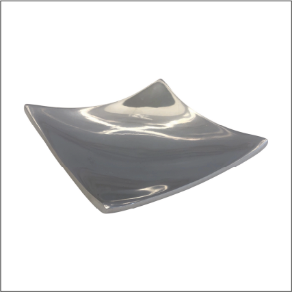 Wavy Square Aluminum Candle Holder Dish