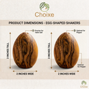 Olive Wood Egg Salt And Pepper Shakers Set