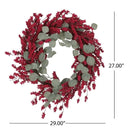 Eucalyptus And Berry Artificial Wreath 29in