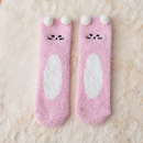 Women's Embroidered Coral Fleece Socks