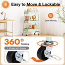3-Tier Metal Rolling Utility Storage Cart