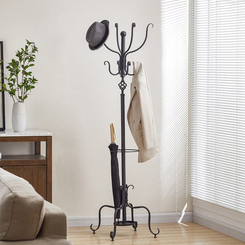 Freestanding Coat Rack With Umbrella Holder