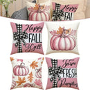 Fall Pumpkin Throw Pillow Covers Set Of 4