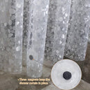 3D Pebble PEVA Shower Curtain Liner With Magnets
