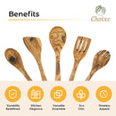 Olive Wood Kitchen Utensil Set 5 Piece