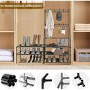 5-Tier Narrow Shoe Rack With Coat Hooks