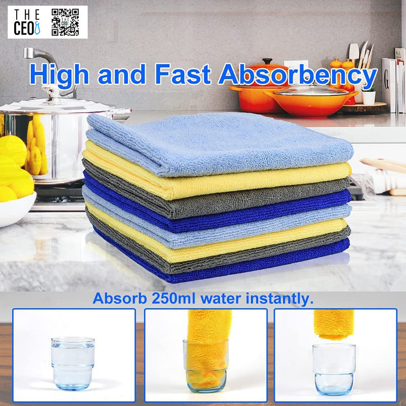 Microfiber Cleaning Cloths, 8 Pack