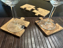 Olive Wood Puzzle Coaster Set Of 4