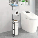 Freestanding Toilet Paper Holder With Shelf