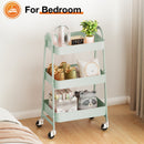 3-Tier Metal Rolling Utility Storage Cart