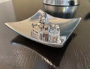 Wavy Square Aluminum Candle Holder Dish
