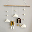 Rainbow Felt Ball Wall Hanging