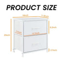 Fabric Drawer Nightstand Storage Set Of 2