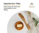 Olive Wood Bread Board And Butter Spreader Set