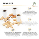 Olive Wood Puzzle Coaster Set Of 4