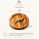 Olive Wood Yin-Yang Tapas Plate