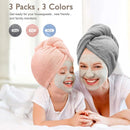Microfiber Hair Towel Wraps 3-Pack