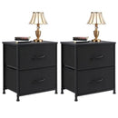 Fabric Drawer Nightstand Storage Set Of 2
