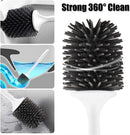 Silicone Toilet Brush And Holder Set