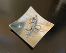 Wavy Square Aluminum Candle Holder Dish