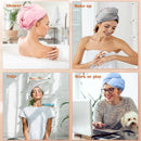 Microfiber Hair Towel Wraps 3-Pack