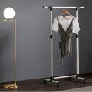 Rolling Clothes Rack With Bottom Shelves