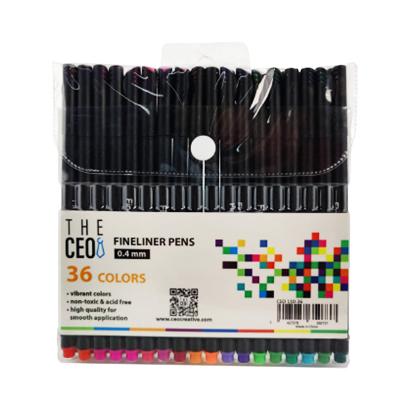 Fineliner Color Pen Set, 36 Colors