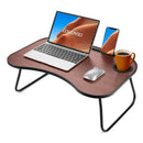 Foldable Wooden Lap Desk With Cup Slot